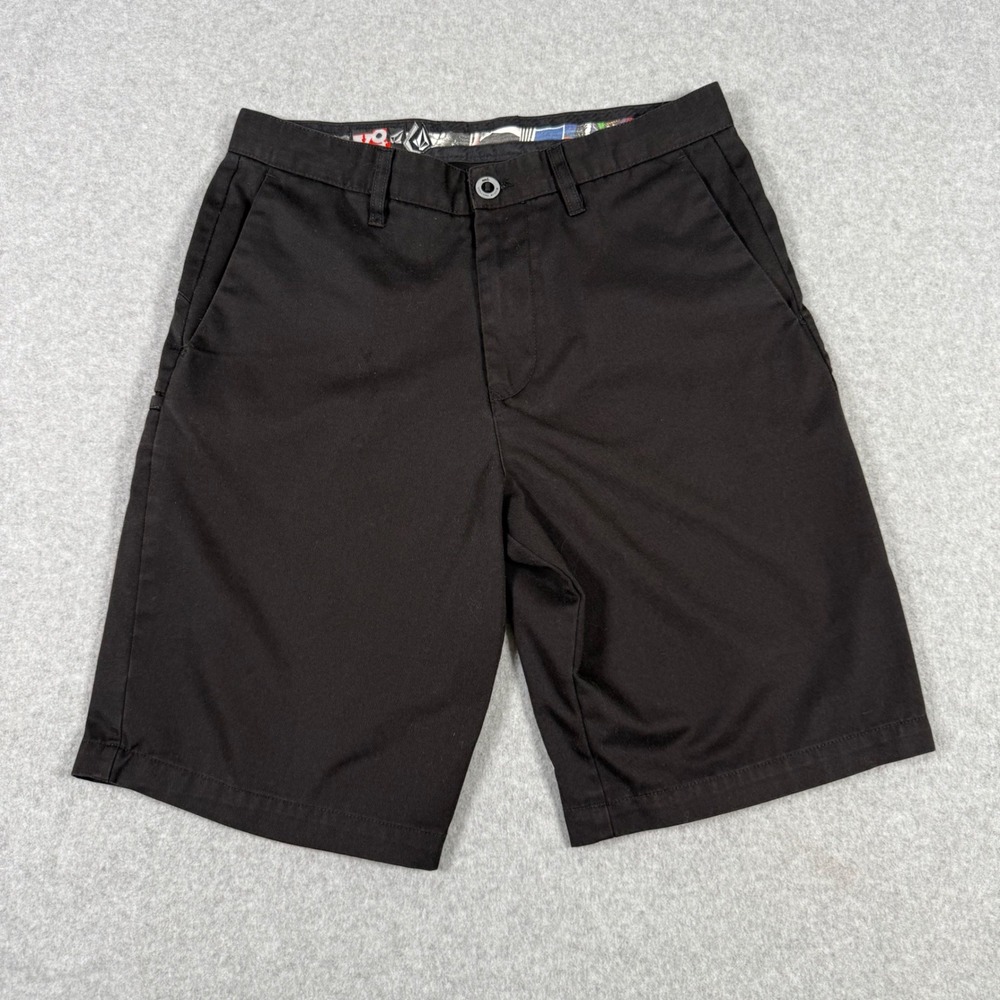 Vintage Y2K Volcom Frickin Chino 22 Shorts Mens 32 Black Skate Chino Style